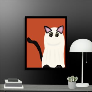 Boo Kitty 11x14 Poster Print