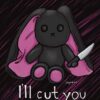 I'll cut you bunny 11x14 Poster Print - Image 2